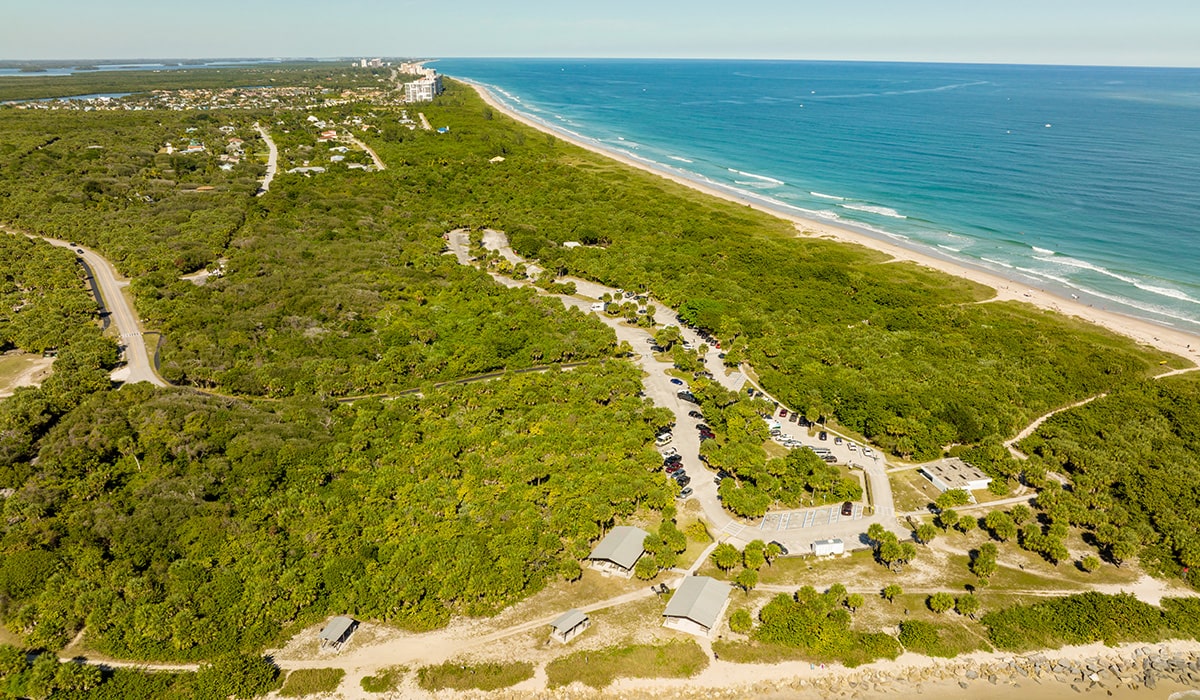 aerial of fort pierce inlet state park
