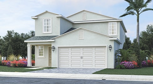exterior of columbia model by lennar