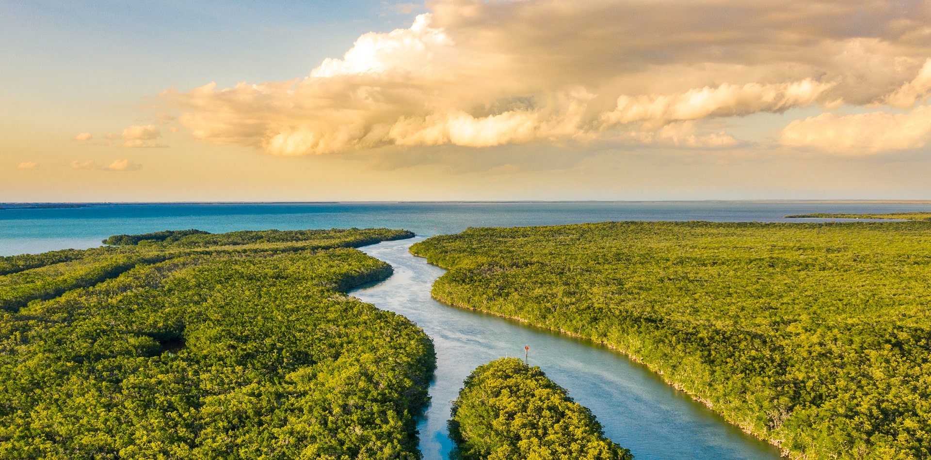 river going into the ocean