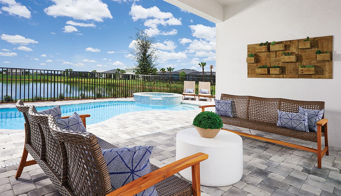 patio and pool at wylder home