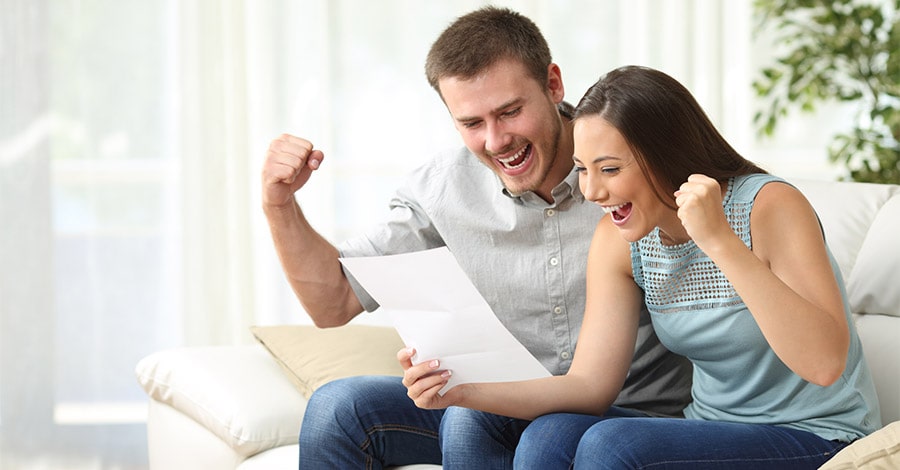 couple happy about high-quality life for budget