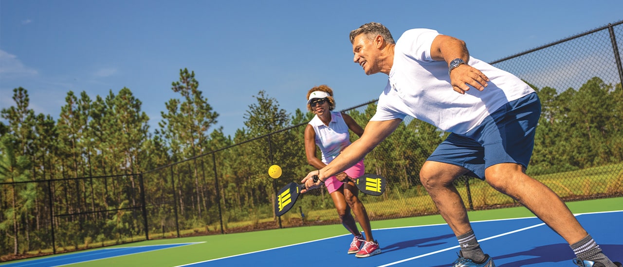 Florida Retirees Playing Pickleball at Wylder