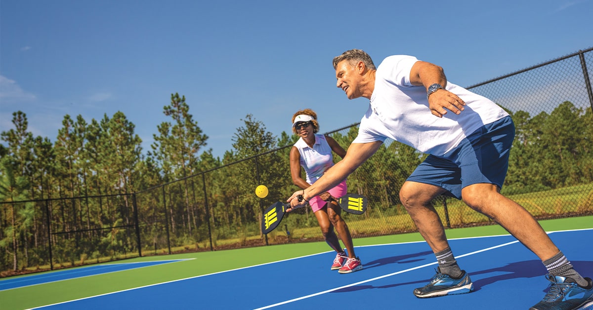 Florida Retirees Playing Pickleball at Wylder