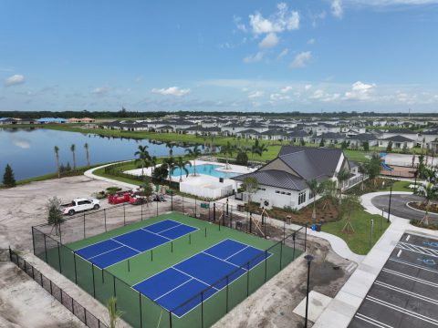 Aerial of the Brystol Amenity Center in Construction