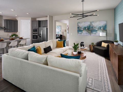 Brystol Meritage Homes Model living room