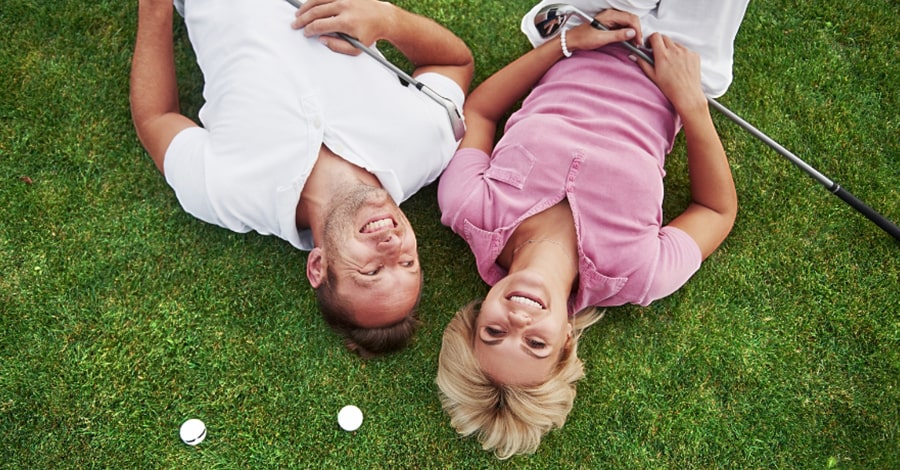 couple in grass