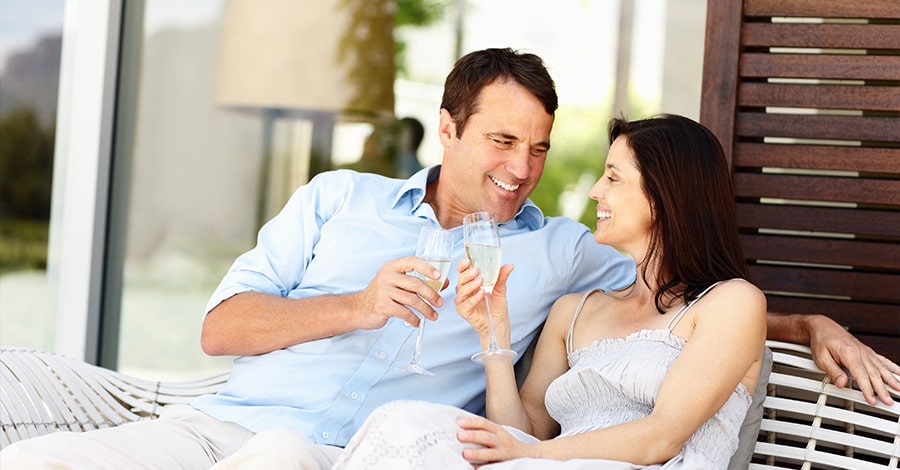 Couple on a Lanai in a Florida Home