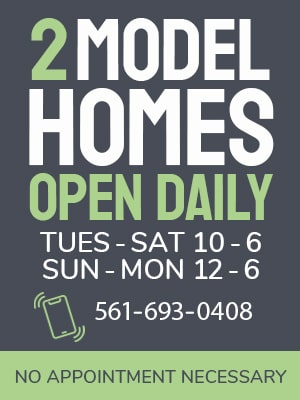 Model Homes Open Daily Banner