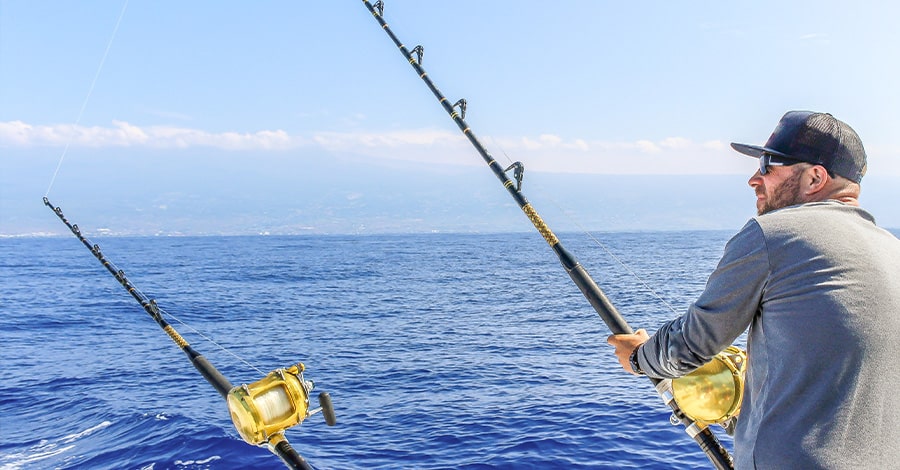 Man Deep Sea Fishing along the Treasure Coast