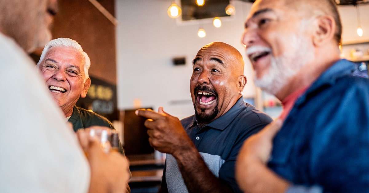 men enjoying local Port St. Lucie Brewery
